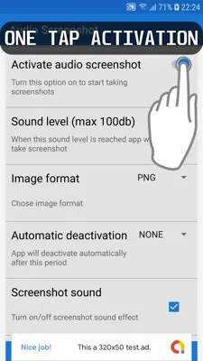 Audio Screenshot - capture screenshots using voice android App screenshot 3